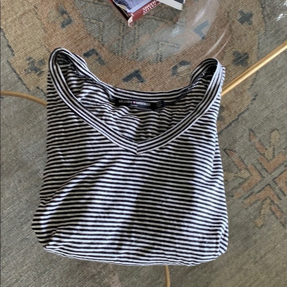 Brandy Melville black and white crop top tee - Picture 1 of 7